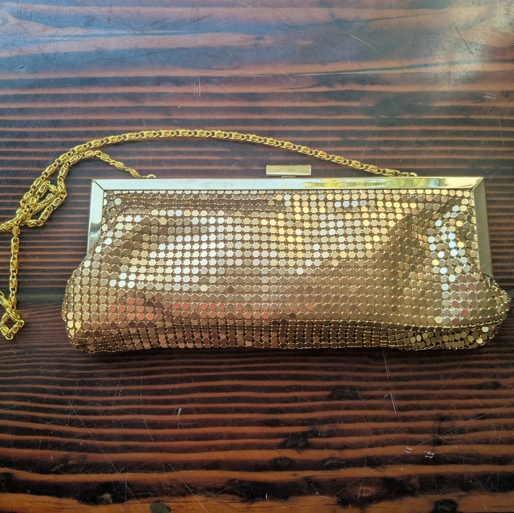 Style & Co. Gold Mesh Chain Clutch Purse